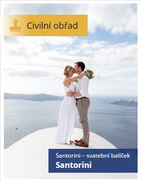 svadba Santorini balíček cena