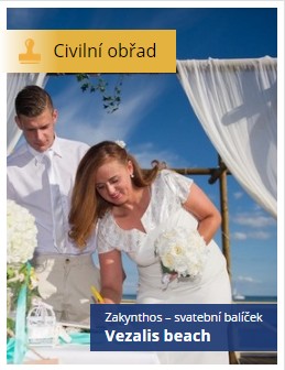 svadba Zakynthos - balíček Vezalis ceny